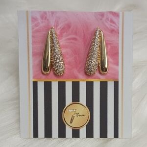 Elegant Gold Rhinestone Earrings